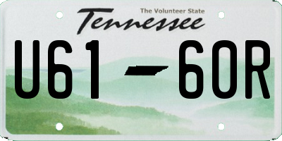 TN license plate U6160R