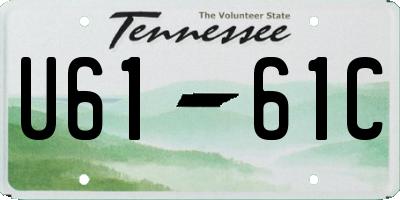 TN license plate U6161C