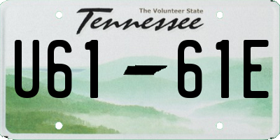 TN license plate U6161E