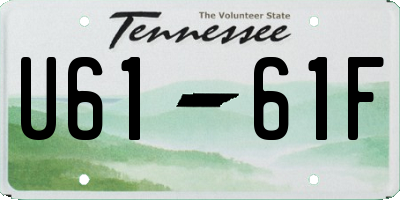 TN license plate U6161F