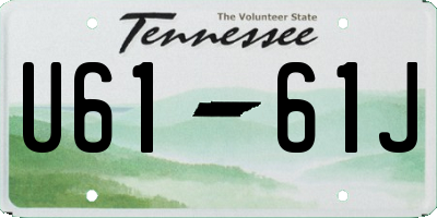 TN license plate U6161J