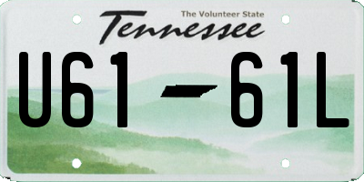 TN license plate U6161L