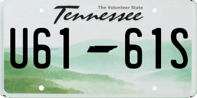 TN license plate U6161S