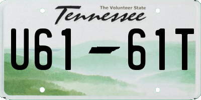 TN license plate U6161T