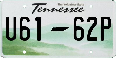 TN license plate U6162P