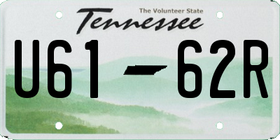TN license plate U6162R