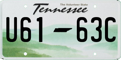 TN license plate U6163C