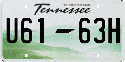 TN license plate U6163H