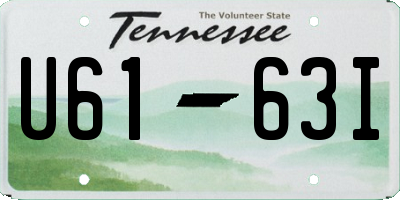 TN license plate U6163I