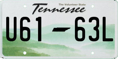 TN license plate U6163L