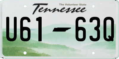 TN license plate U6163Q