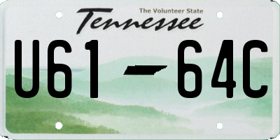 TN license plate U6164C