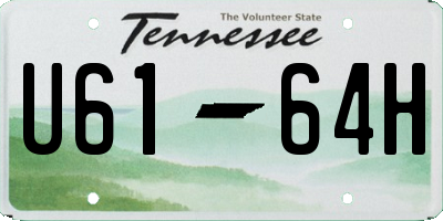 TN license plate U6164H