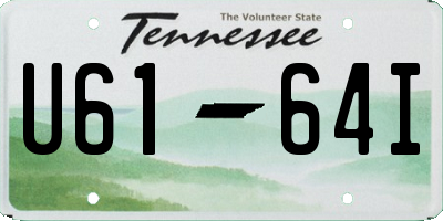 TN license plate U6164I