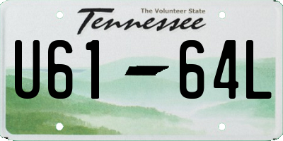 TN license plate U6164L