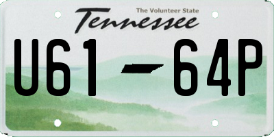TN license plate U6164P