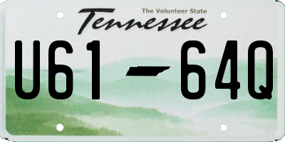 TN license plate U6164Q