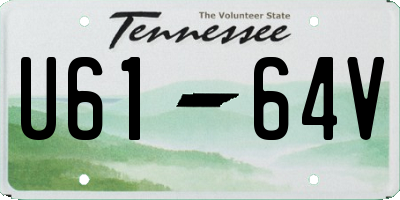 TN license plate U6164V