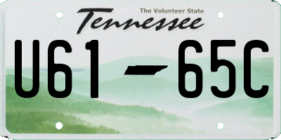 TN license plate U6165C