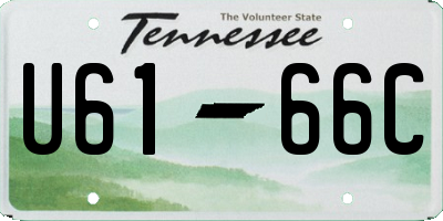 TN license plate U6166C
