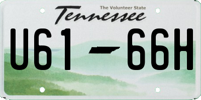 TN license plate U6166H