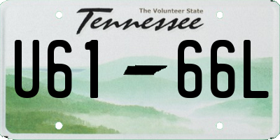 TN license plate U6166L