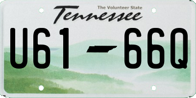 TN license plate U6166Q