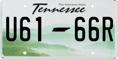 TN license plate U6166R