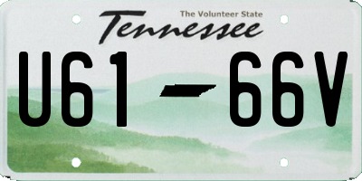 TN license plate U6166V