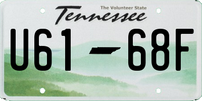 TN license plate U6168F