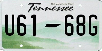 TN license plate U6168G
