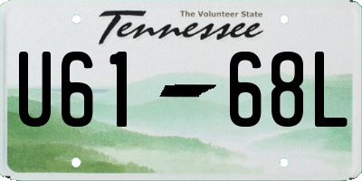 TN license plate U6168L