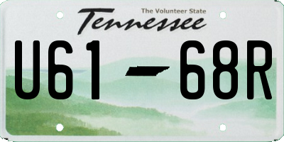 TN license plate U6168R