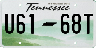 TN license plate U6168T