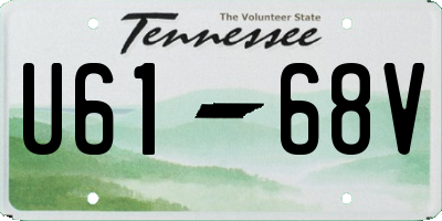 TN license plate U6168V