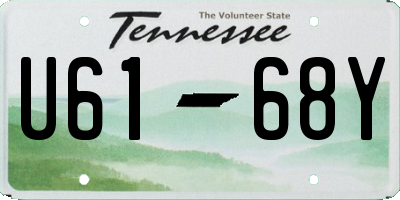 TN license plate U6168Y