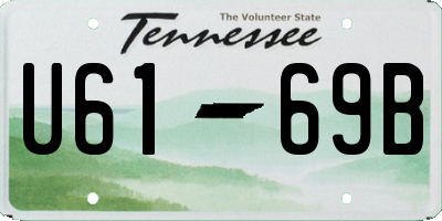 TN license plate U6169B