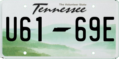 TN license plate U6169E