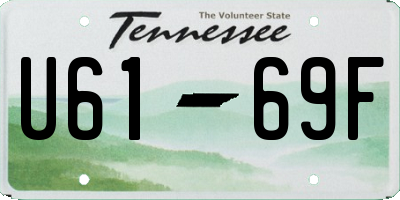 TN license plate U6169F