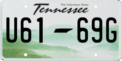TN license plate U6169G
