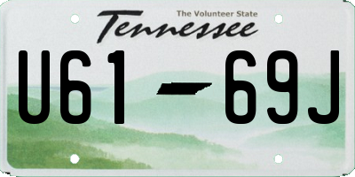 TN license plate U6169J