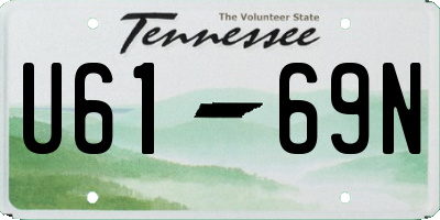 TN license plate U6169N