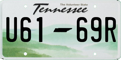 TN license plate U6169R