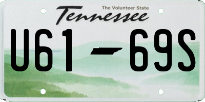 TN license plate U6169S