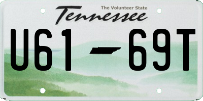 TN license plate U6169T