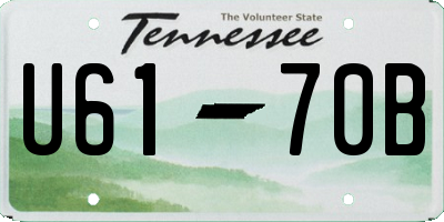 TN license plate U6170B
