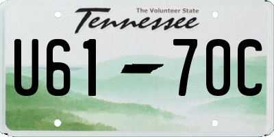 TN license plate U6170C