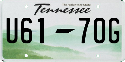 TN license plate U6170G