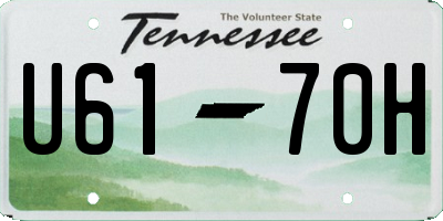 TN license plate U6170H