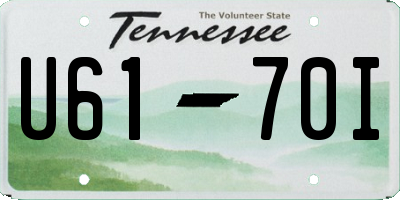 TN license plate U6170I